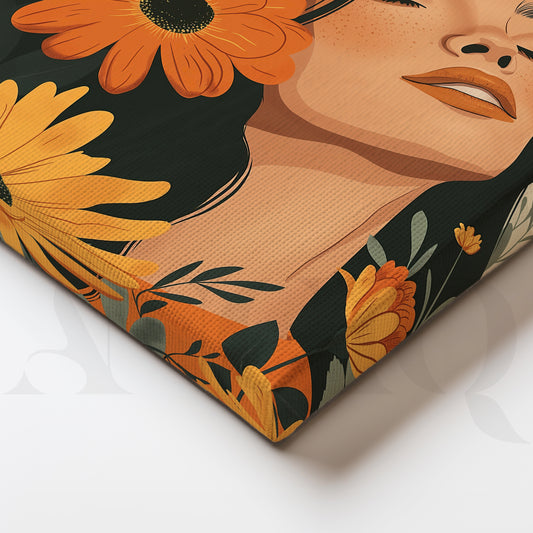 Golden Bloom Gallery Wall – Set of 3 Artworks