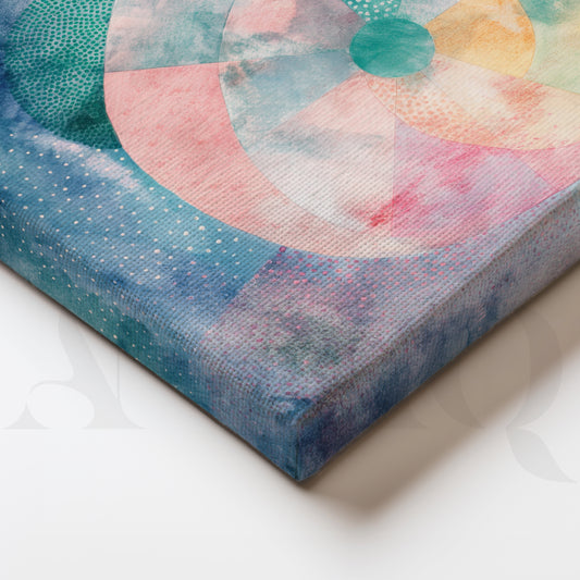 Pastel Mosaic Dreams Gallery Wall – Set of 3 Artworks