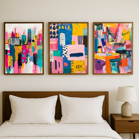 Vibrant Urban Energy Gallery Walls