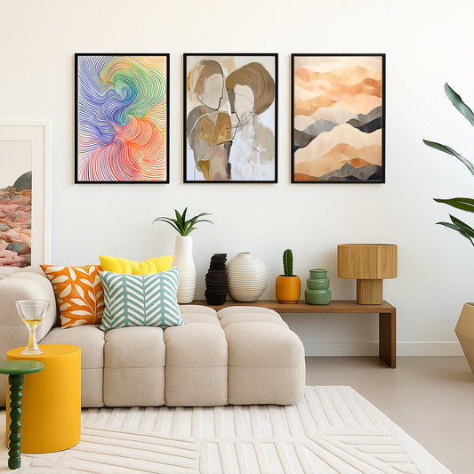 Soft Harmony Abstract Gallery Walls