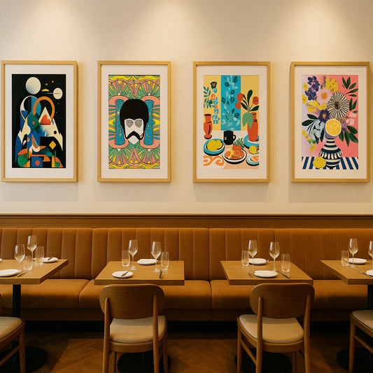 Eclectic Modern Dining Gallery Walls