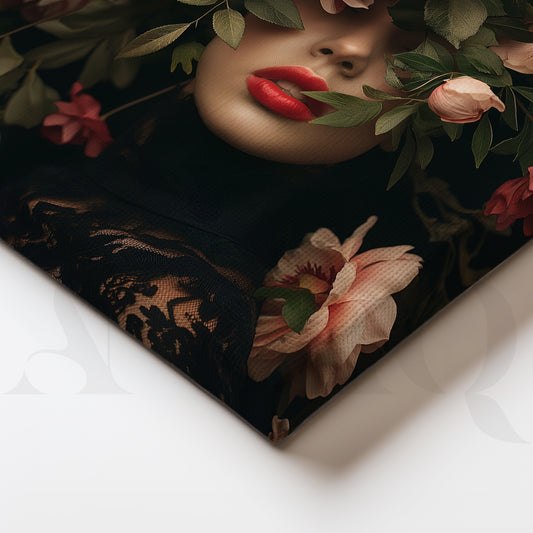 Midnight Floral Muses Gallery Wall – Set of 3 Artworks