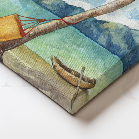 Beach Hammock Bliss Canvas Wall Painting