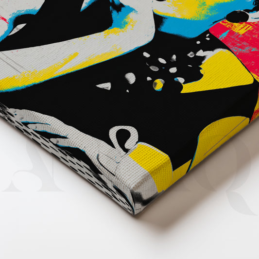 Retro Pop Expressions Gallery Wall – Set of 3 Pop Art Canvas Artworks