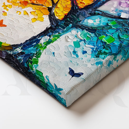 Seasons of Serenity Gallery Wall – Set of 3 Tree Canvas Paintings