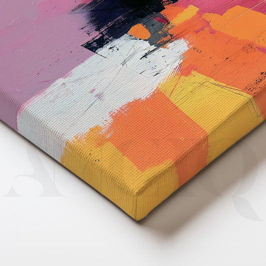 Blush Abstract Blocks Gallery Wall – Set of 3 Artworks