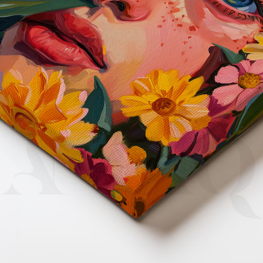 Blooming Daydream Faces Gallery Wall – Set of 3 Artworks