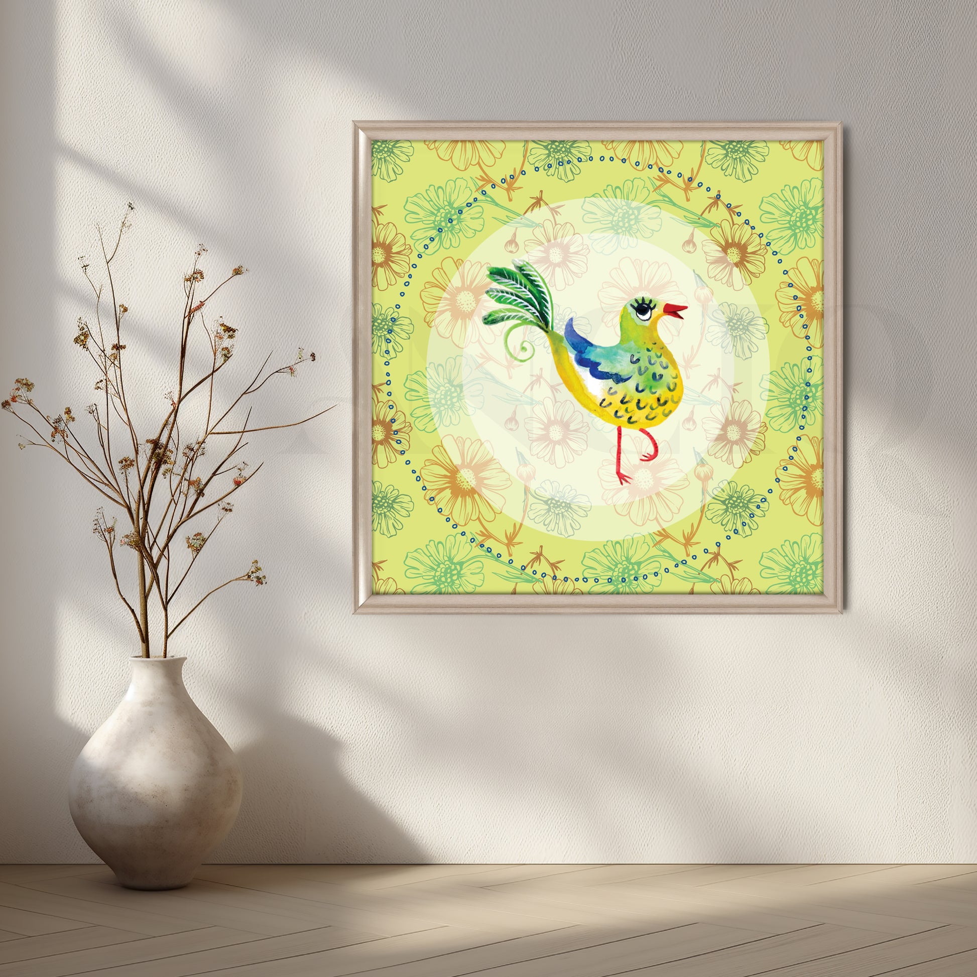Sunny Songbird Canvas Artwork