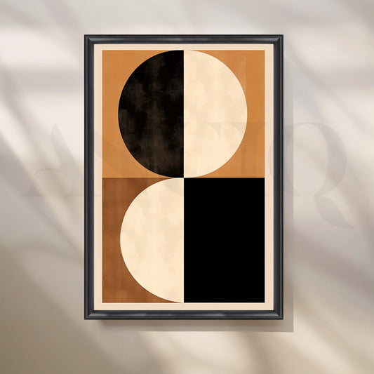 Modern Geometric Circles Abstract Canvas Wall Art