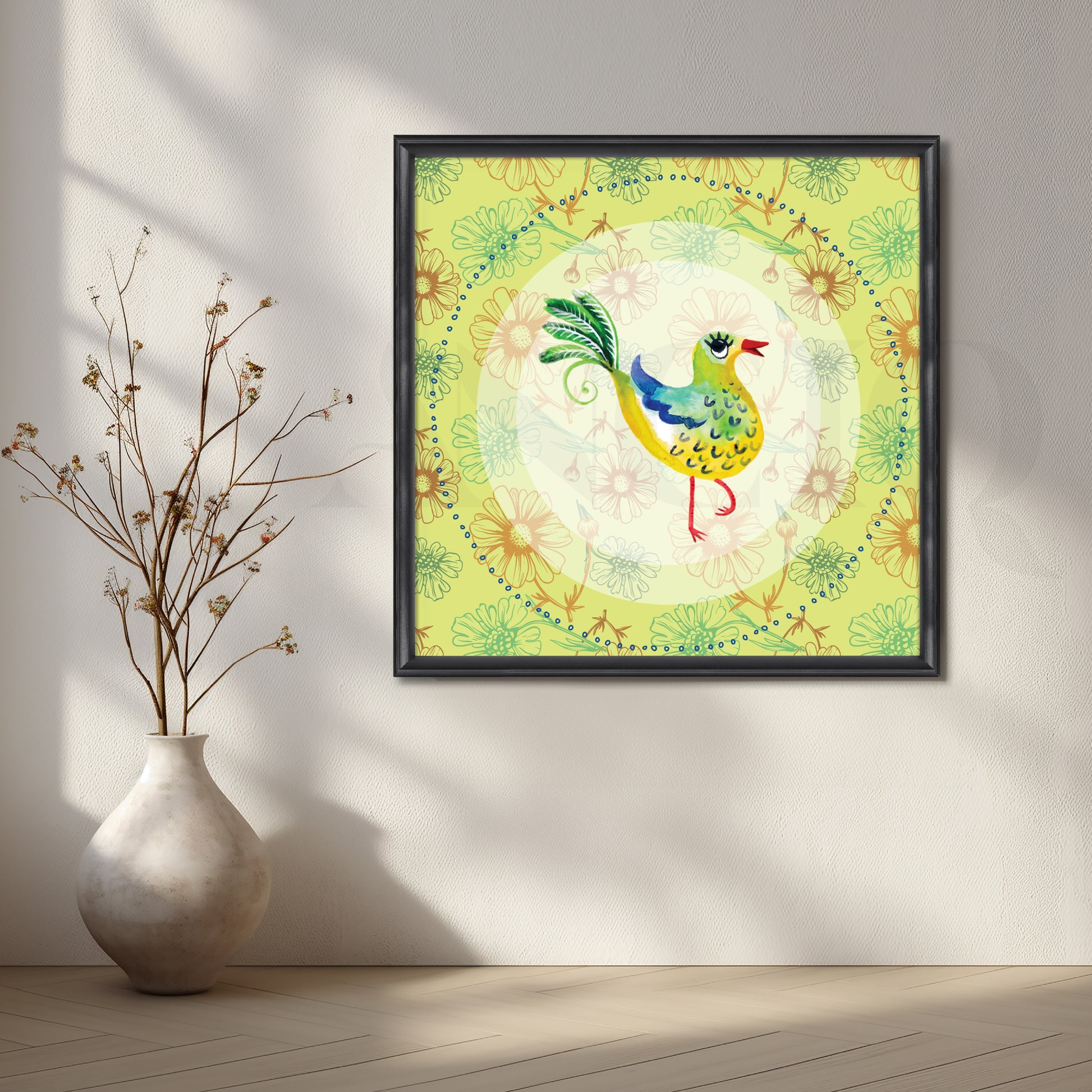 Sunny Songbird Canvas Artwork