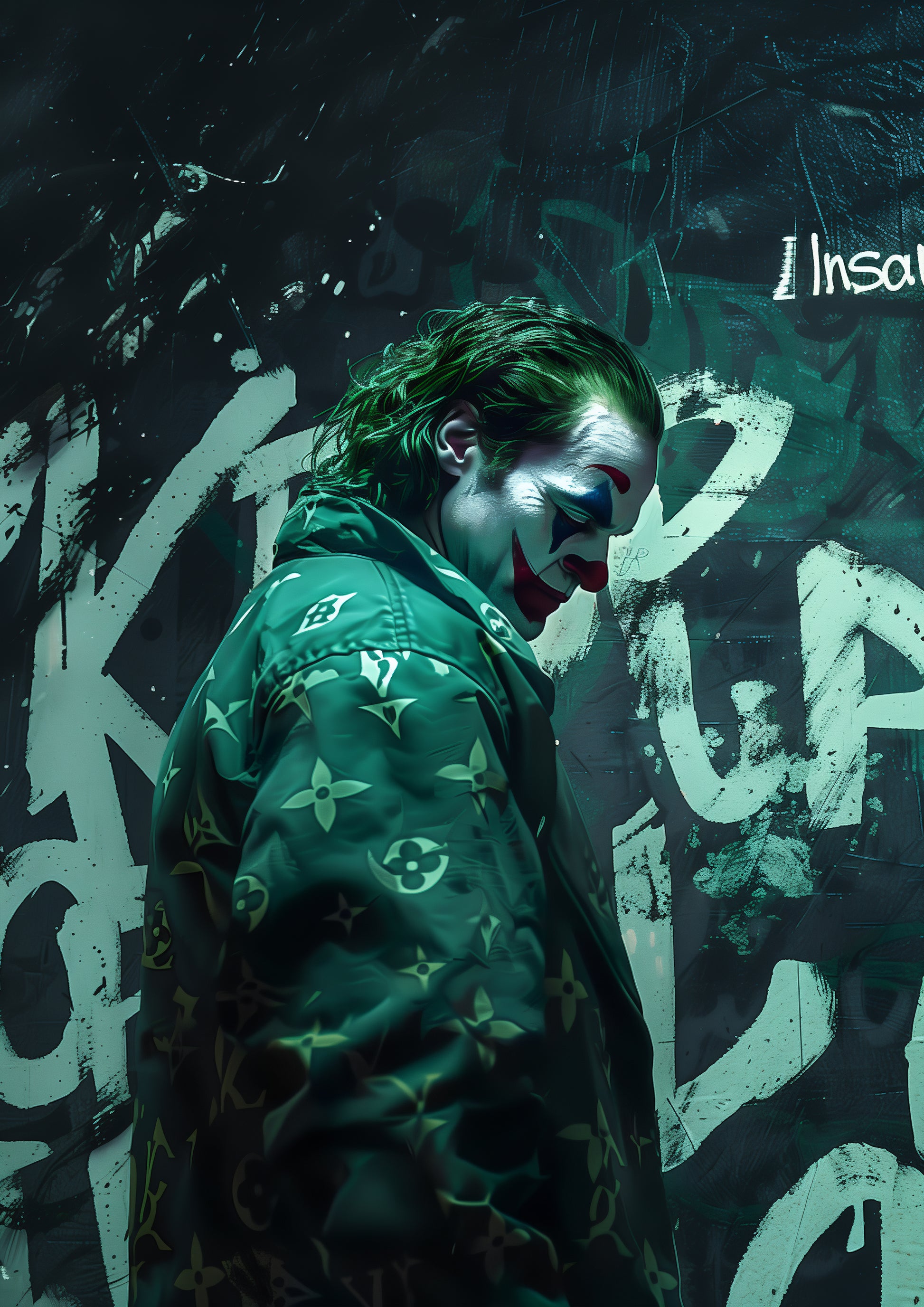 wall poster of famous batman movie character joker