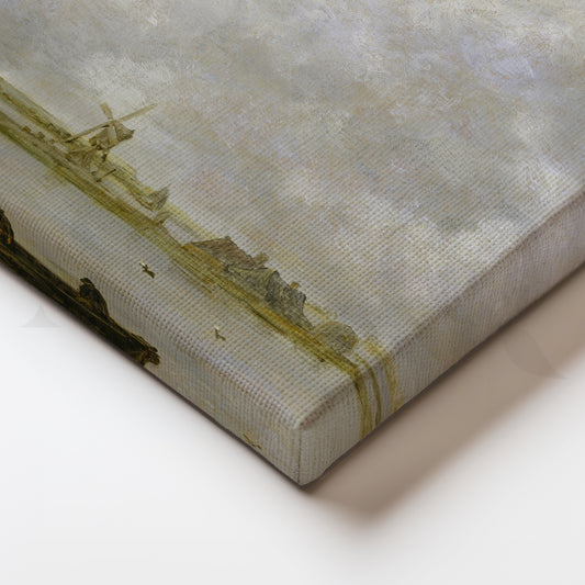 Tranquil Harbor Boats Coastal Canvas Wall Art