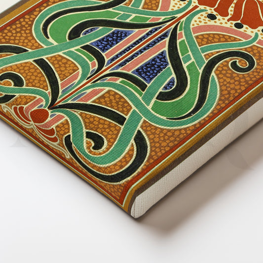 Art Nouveau Floral Panel Vintage Canvas Wall Art