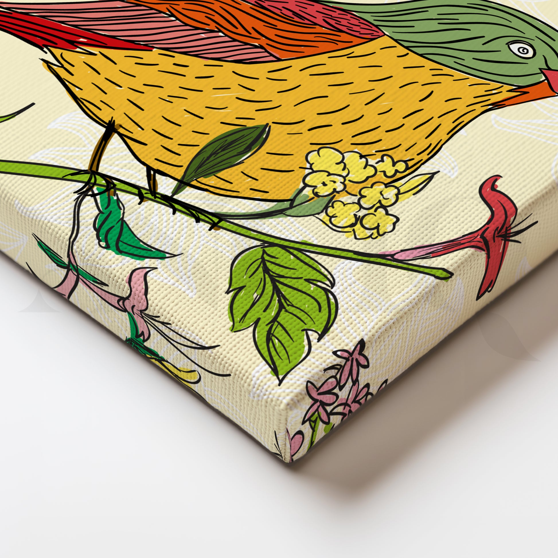 Songbird in Spring Canvas Artwork for Living Room
