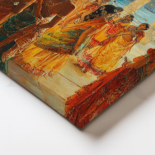 Seaside Palace Soirée Canvas Artwork for Entryway & Foyer Wall Decor