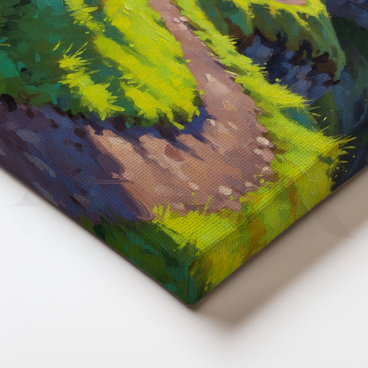 Winding Path to Fort Canvas Artwork for Living Rooms