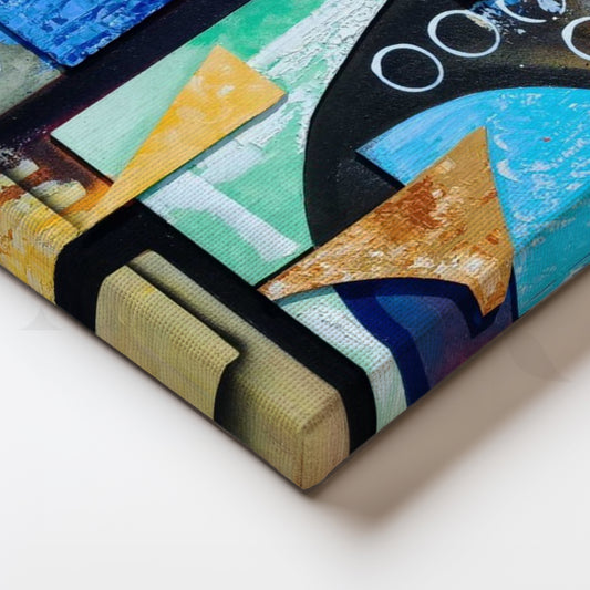 Vibrant Geometric Shapes Modern Abstract Canvas Wall Art