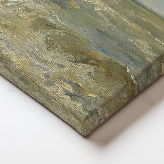 Rough Sea and Distant Sails Canvas Painting for Coastal Homes