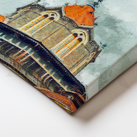 Gothic Heritage Dome Canvas Artwork for Living Room