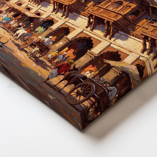 Old Bazaar Charm Canvas Artwork for Living Room