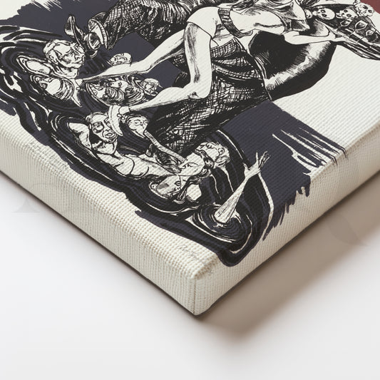 American Beauty, American Beast Canvas Artwork for Bold Interiors