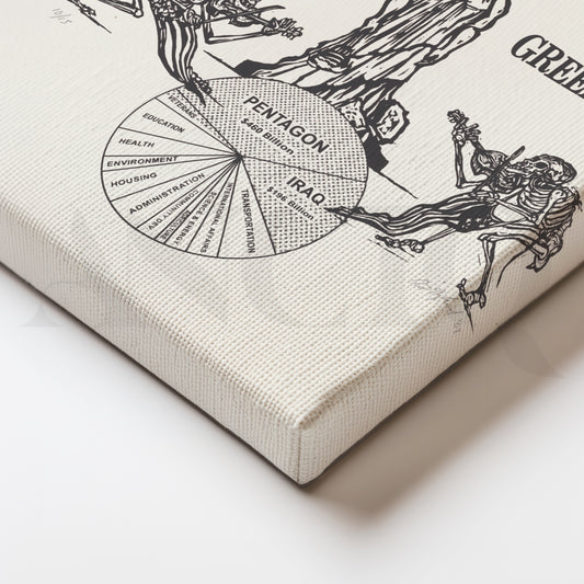 Outside the Green Zone – Monochrome Canvas Artwork for Study Corners