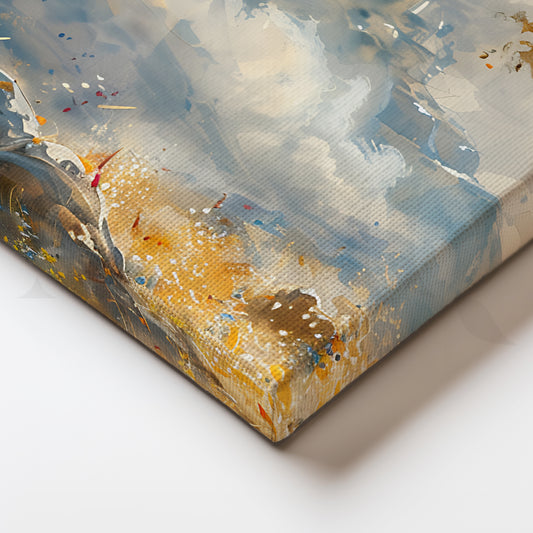 Krishna in Vrindavan Calm Canvas Artwork for Sacred Corners