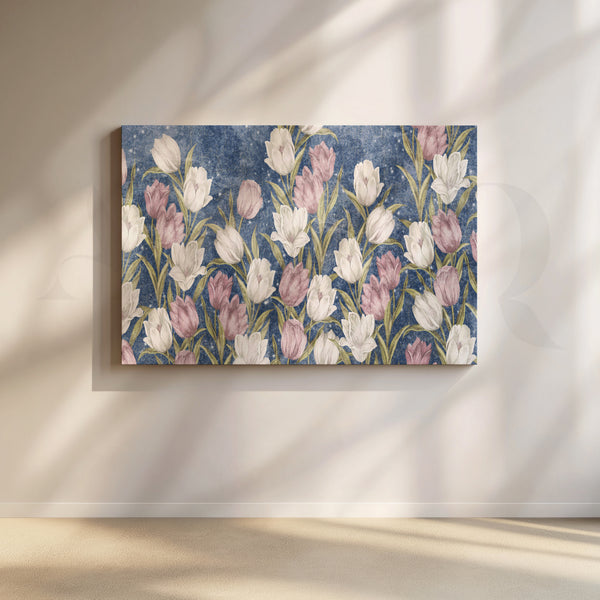 Elegant Tulip Garden Canvas Artwork