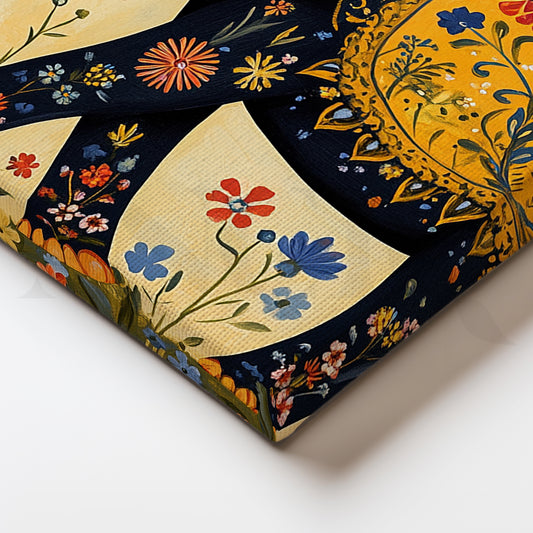 Royal Floral Elephant Indian Canvas Wall Art