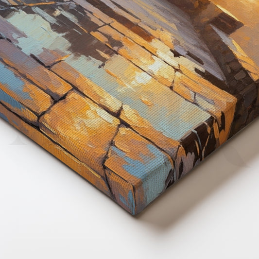 Golden Fort Sunrise Canvas Artwork for Living Room or Dining Area