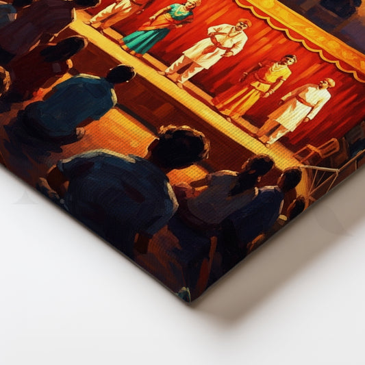 Indian Folk Theater – Cultural Stage Performance Artwork