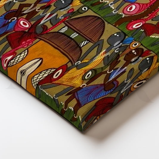 Tribal Festival Rhythm Canvas Artwork