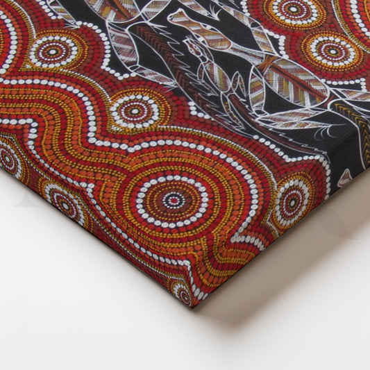 Aboriginal Rhythm Dot Art Canvas Wall Décor