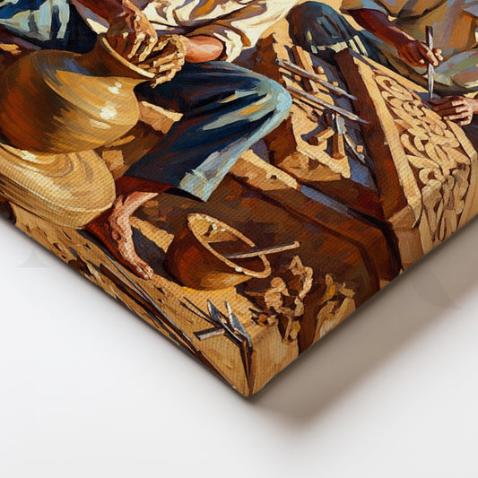 Indian Pottery & Wood Carving – Traditional Handicraft Wall Art  SEO Description: