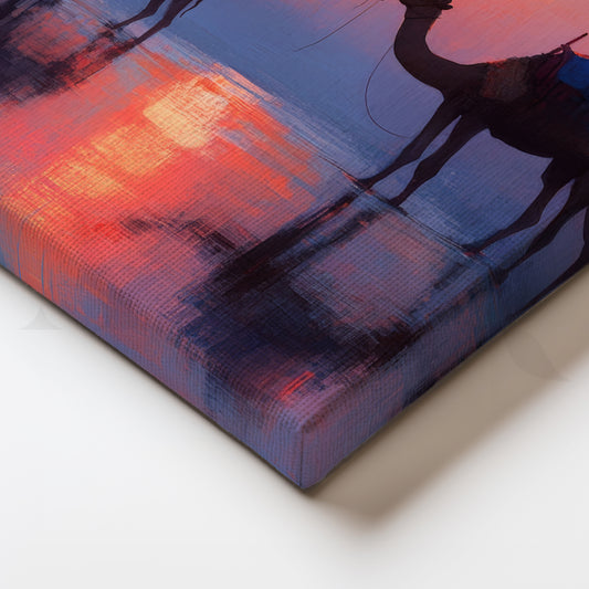 Twilight Caravan Canvas Artwork for Cozy Interiors