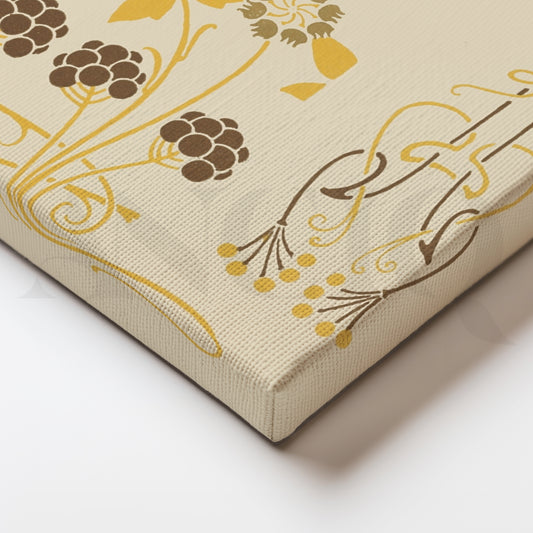 Minimal Art Nouveau Floral Line Canvas Wall Art