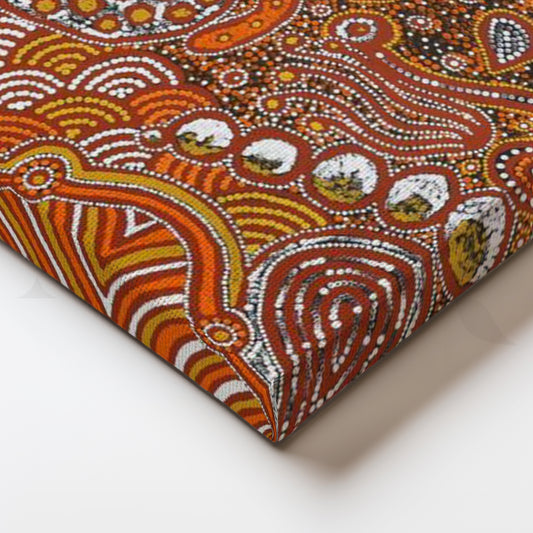 Terracotta Tribal Abstract Canvas Artwork