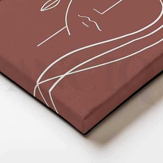 Silent Gaze Canvas Painting for Bedroom or Study Wall