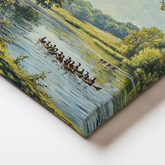 River Parade Canvas Artwork for Dining Room