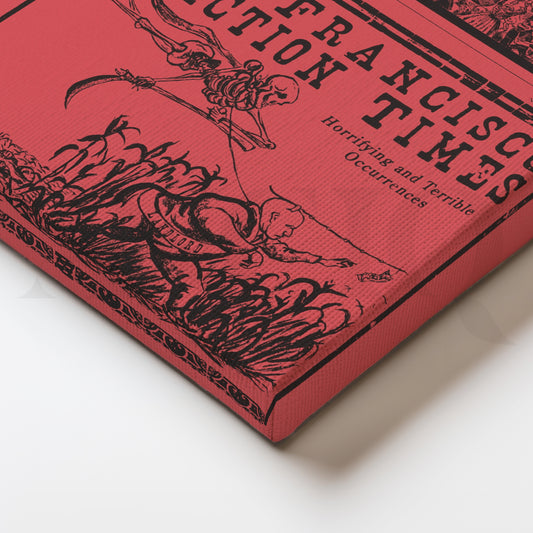 Eviction Times Chronicle Canvas Artwork for Urban Spaces & Studios