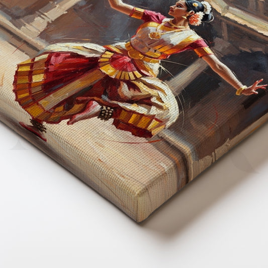 Graceful Bharatanatyam Dance – South Indian Classical Dance Wall Art