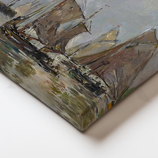 Harbor Sailboats Reflections Canvas Artwork