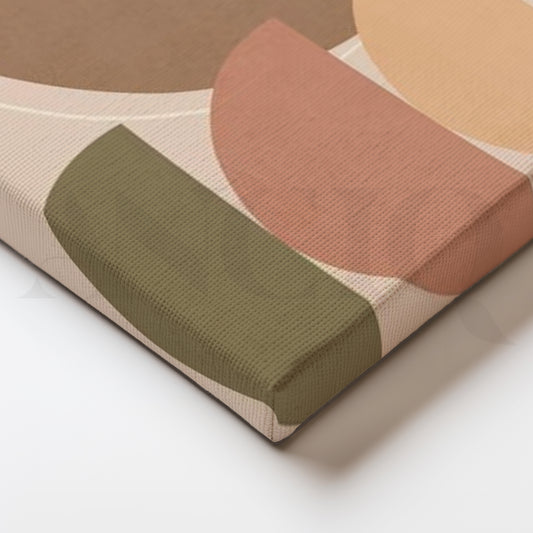 Neutral Stacked Bowls Minimal Abstract Canvas Art