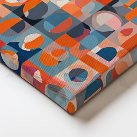 Color Block Geometric Pattern Abstract Canvas Painting