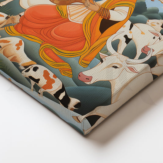 Melody Among the Herd Canvas Artwork for Music Room Wall Decor