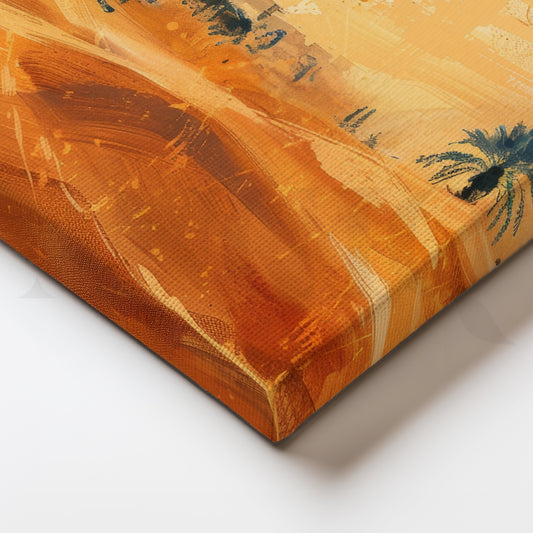 Camel Caravan Canvas Artwork for Rustic Living Rooms