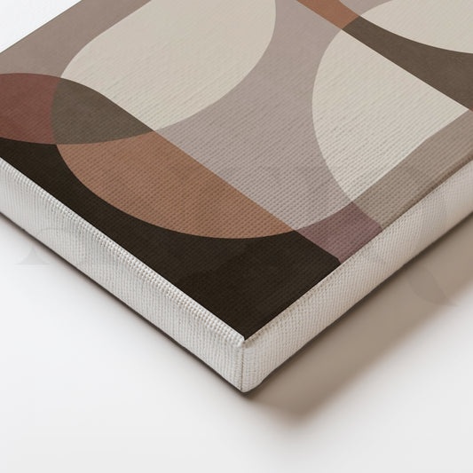 Neutral Earth Tones Geometric Abstract Canvas Wall Art