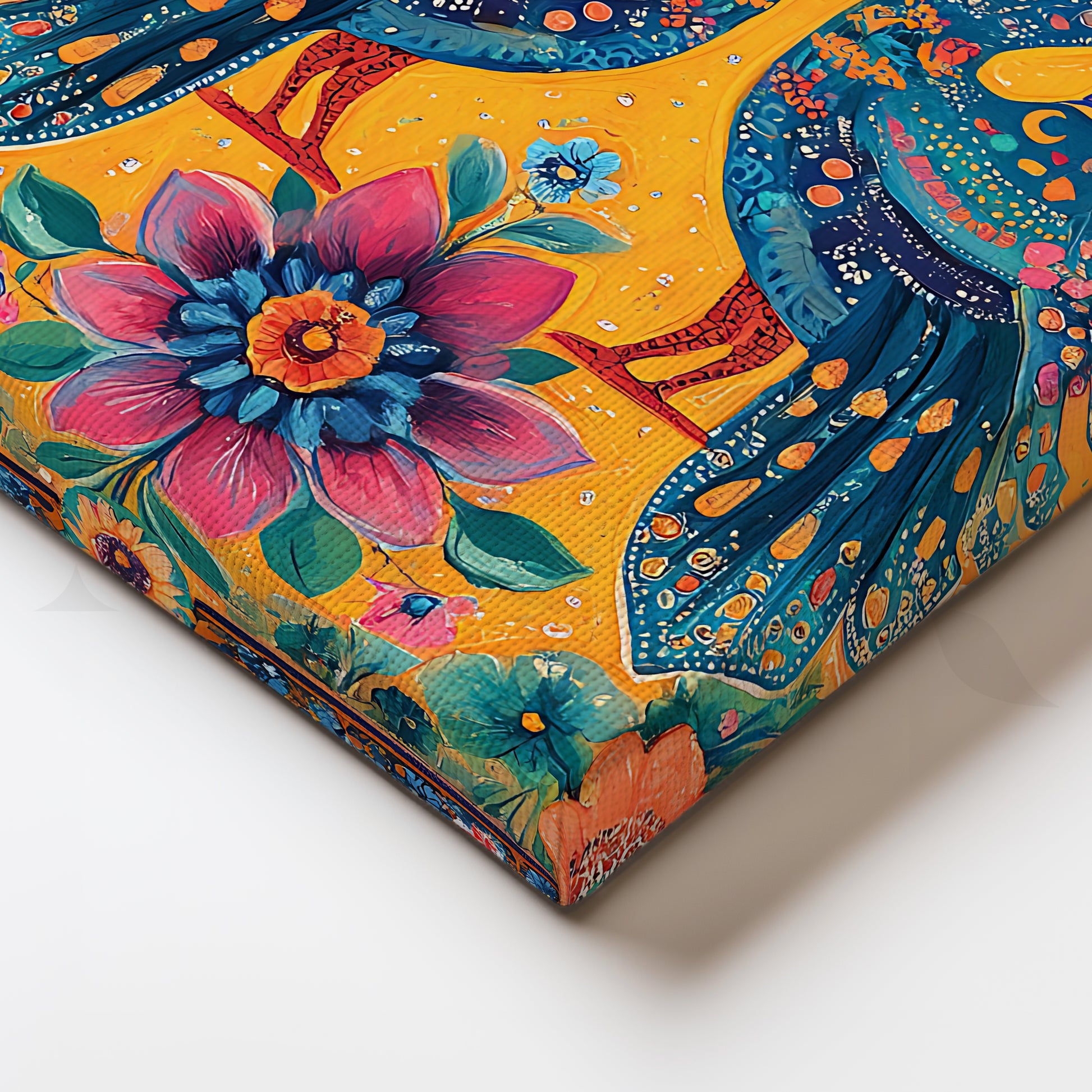 Twin Peacocks Harmony Canvas Artwork - Img-02