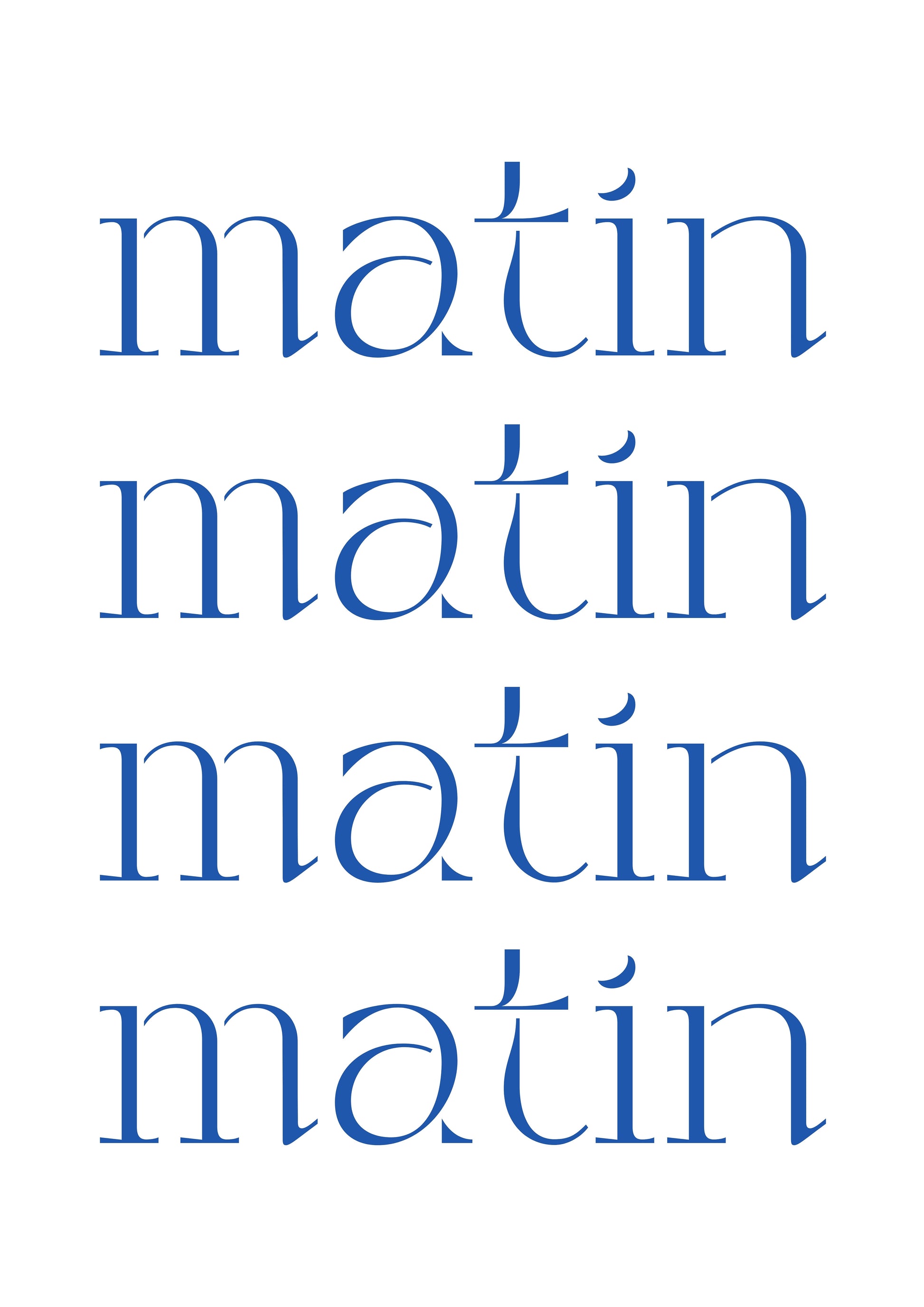 typography matins wall poster anciq