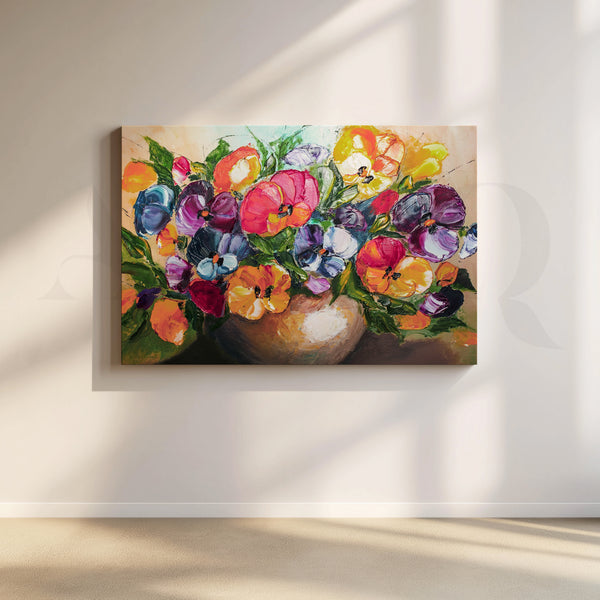 Colorful Floral Bouquet Canvas Artwok